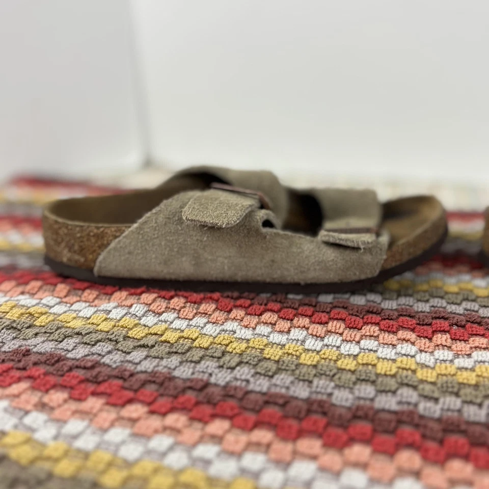 Birkenstock Arizona Zapatos Niños Talla 33 EE. UU. 2.5 Gamuza Cuero Sandalias Plantilla Corcho Foto 4 de 4