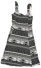 H&M Divided Girl’s A-Line Dress Geometric Black/White Square Neck Size 2