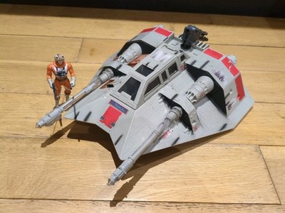 Star Wars Power Of The Force POTF2 Luke Skywalker's Snowspeeder komplett funktionsfähig