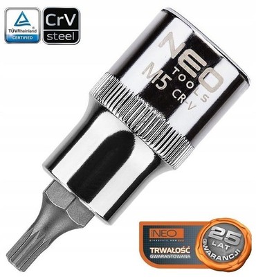 Spline Socket 1/2 M10 x 55mm Chrome-vanadium Steel S2 Tuv