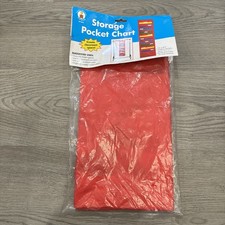Carson Dellosa Storage Pocket Chart Pocket Chart 5653 10 pockets red hanging