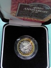 2005 Gunpowder Plot 400th Anniversary Two Pounds £2 PIEDFORT Silver