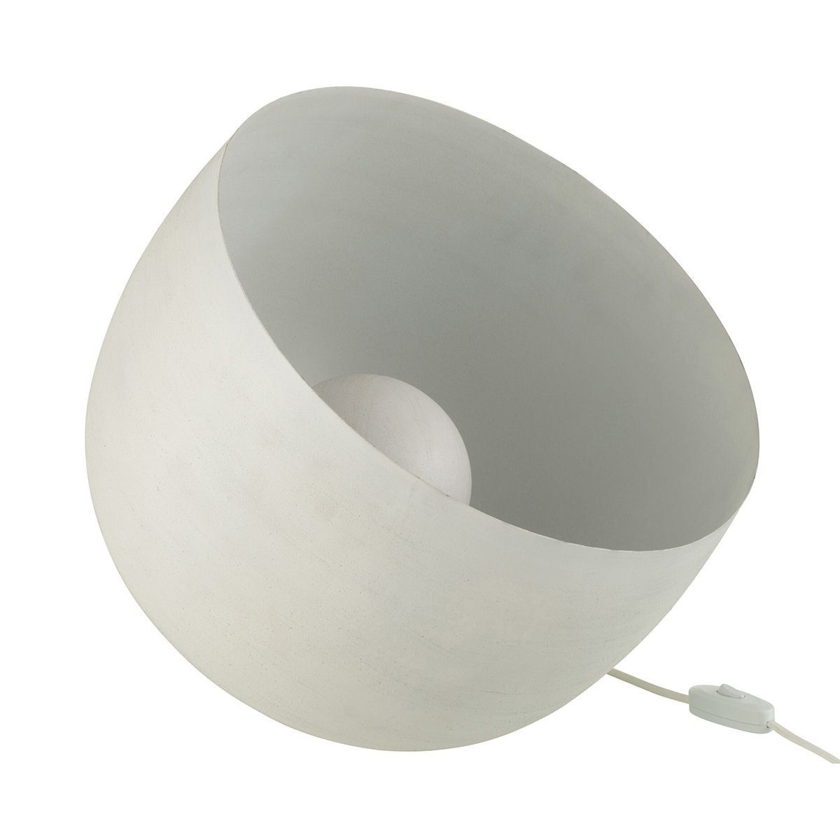 Lampe à Poser en Métal Mila Blanc 32cm pour Table de Chevet