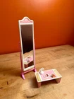 Vintage 1987 Barbie Sweet Roses Mirror & Lap Tray Set #5986 Mattel
