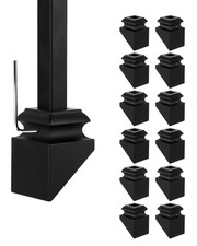 12 PCS Iron Baluster Shoes Square Railing Stair Spindles Slant 1/2 Inch Bevel