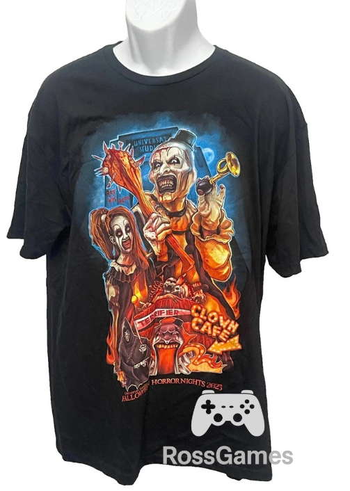 Universal Halloween Horror Nights HHN Terrifier Clown Cafe Black T
