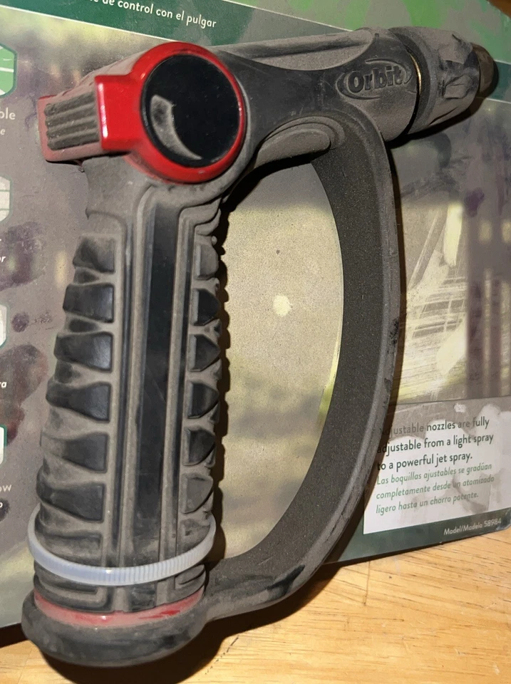 Boquilla de pulverización de control de pulgar Orbit 58984 patrón ajustable Pro Flo 80 PSI negra Foto 3 de 4