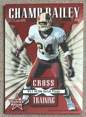 Champ Bailey 1999 Leaf Rookies & Stars Cross Training #CT1 /1250 Numbered Insert