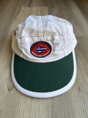 Vintage Tommy Hilfiger Sailing Gear Hat Rare Drawstring Zip 5 Panel Made In USA