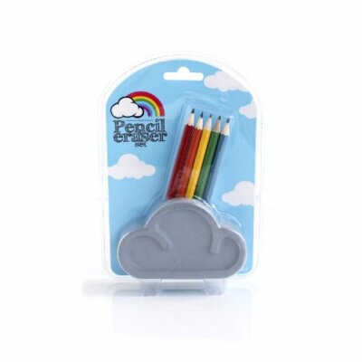 SUCK UK Giant Eraser Cloud Pencil Tidy With Pencils
