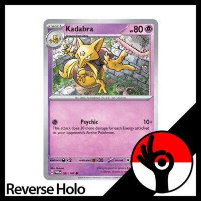 Pokemon TCG: Twilight Masquerade - Reverse Holo - 081/167 - Kadabra