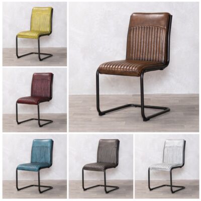 RETRO DINING CHAIRS FAUX LEATHER COLOURFUL CHAIRS