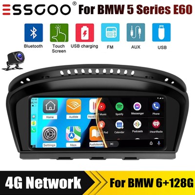 6+128GB Car Stereo For BMW 5/3 Series CCC E60 E61 E63 E90 Carplay GPS 4G NET+AHD