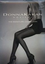 DONNA KARAN 0B198 Signature Luxe Opaque Satin Control Top Pantyhose