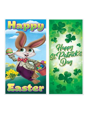 Easter Bunny & St. Patrick's Day 30'' X 6' Door Covers Party Decorations