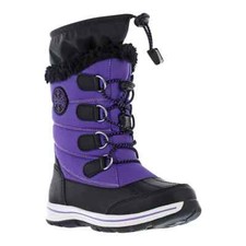 totes Alpine Mackenzie Girls Waterproof Warm Winter Snow Boots Black Purple 12