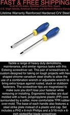 ⭐️QUIK SHIP⭐️(2pcs)Estwing 6-in Heavy-Duty Demolition CrV Steel Screwdriver Set
