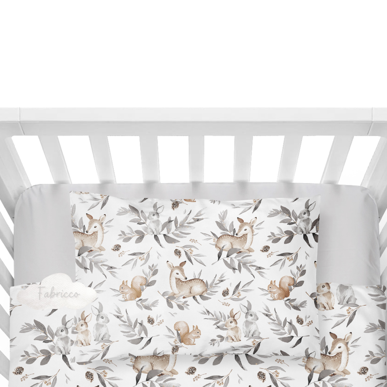 SET LENZUOLA LETTINO FOREST FRIENDS COPRIPIUMINO, FEDERA, LENZUOLO, LETTO BAMBINO foto 5