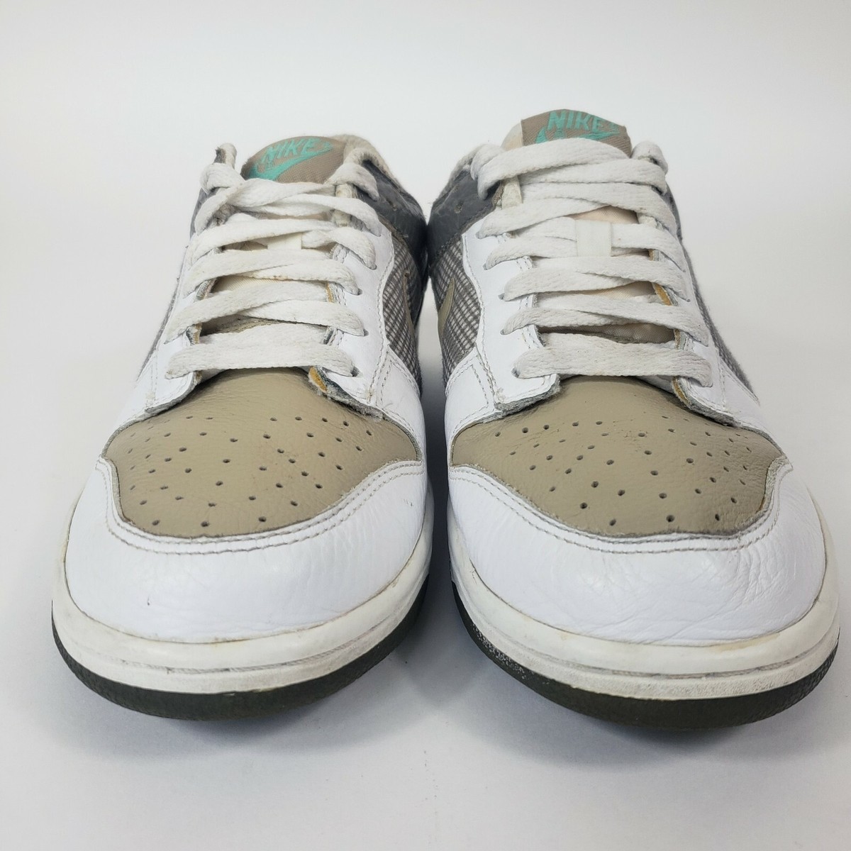 Nike Dunk Low Tweed Women's Size 9 White Brown Gray Running Shoes