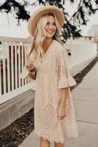 eyelet swing dress