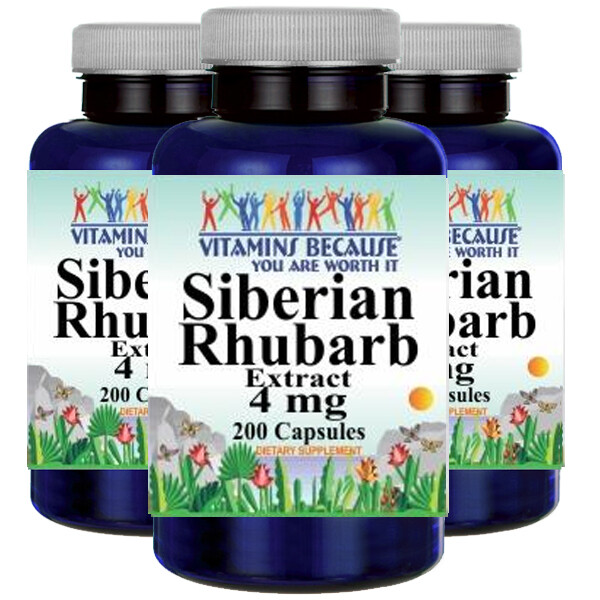 Экстракт сибирского ревеня 4 мг (Rheum rhaponticum) 3X200 капсул Витамины Потому что