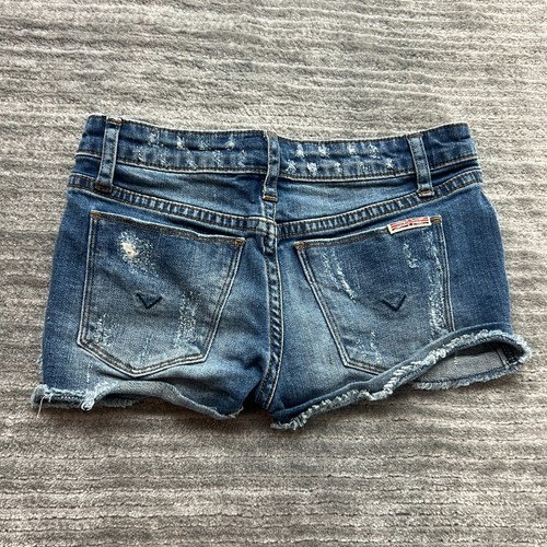 Hudson Jean Shorts Size 10 Youth Girls Stretch Mid Rise Medium Wash Blue Denim - Picture 7 of 7