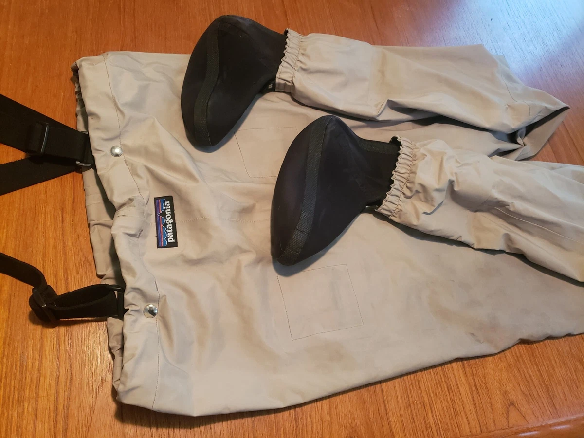 Patagonia Wading Pants Fishing Waders Men's Beige - Size M suspenders