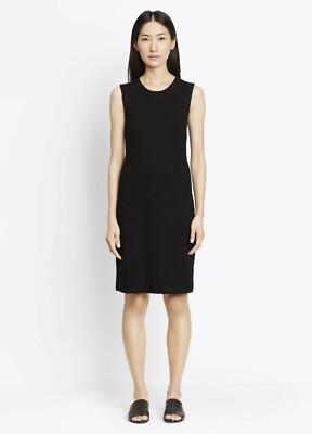 vince ribbed sweater dress Vince Rib High Crew Neck Dress