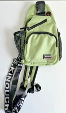 DTGN Convertible Sling Bag Crossbody Backpack 7"x 13" Mint Green