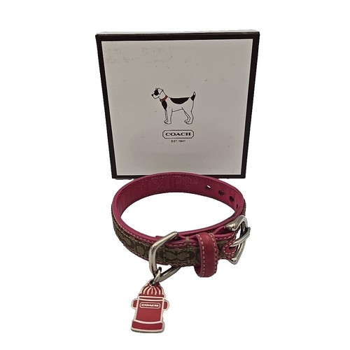 🐶Coach Boxed Small Pet Collar in Signature Canvas 🐶 ~ NWT | eBay