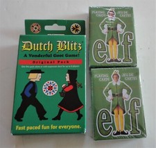 New Dutch Blitz Original Pack + 2 New Elf Deck Playing Cards 840391114296