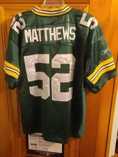 Clay Matthews #52 Green Bay Packers NFL Football Jersey Mens 52 Reebok ONFIELD