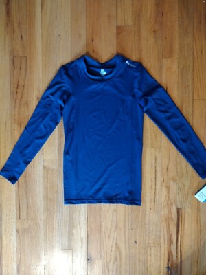 NEW Champro Lightning Long Sleeve Compression Shirt - Youth Medium In Navy Blue