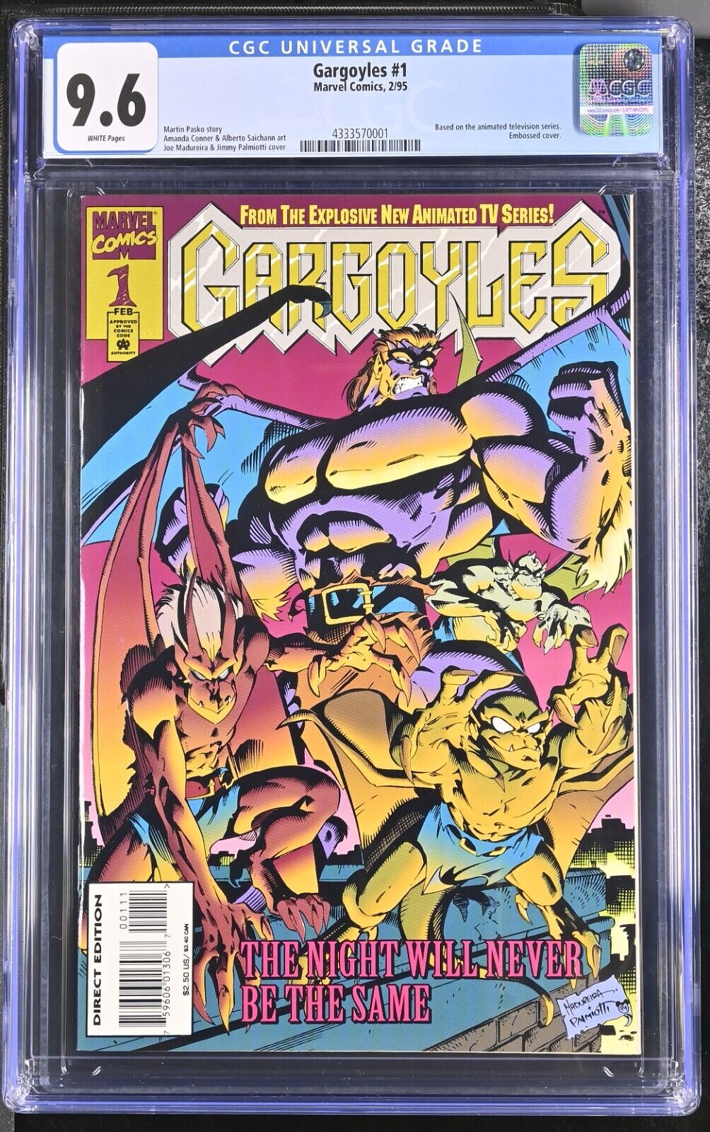 Gargoyles #1 (Marvel 1995) Animated Series Disney+ 1st Printing : CGC 9.6