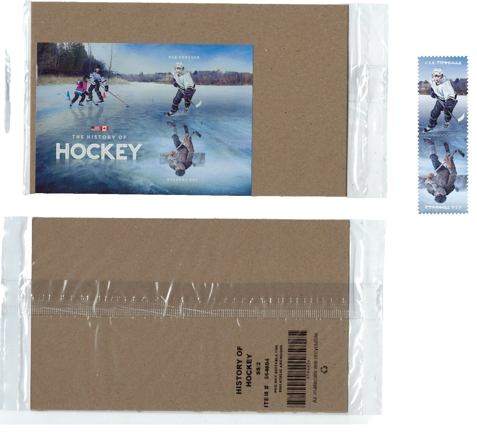 Multi-Color Hockey estampillas de Estados Unidos