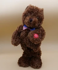 PBC International Brown Teddy Bear w/ Bow 14" Action Plush Stuffed Animal