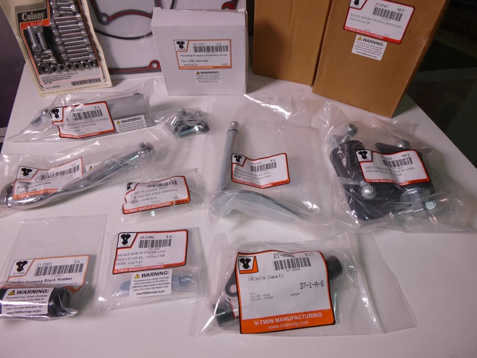 Kit de controle de pé médio Harley FXR EVO Super Glide FXLR 1982-1986 V-Twin 22-0348 X6 - Imagem 3 de 4