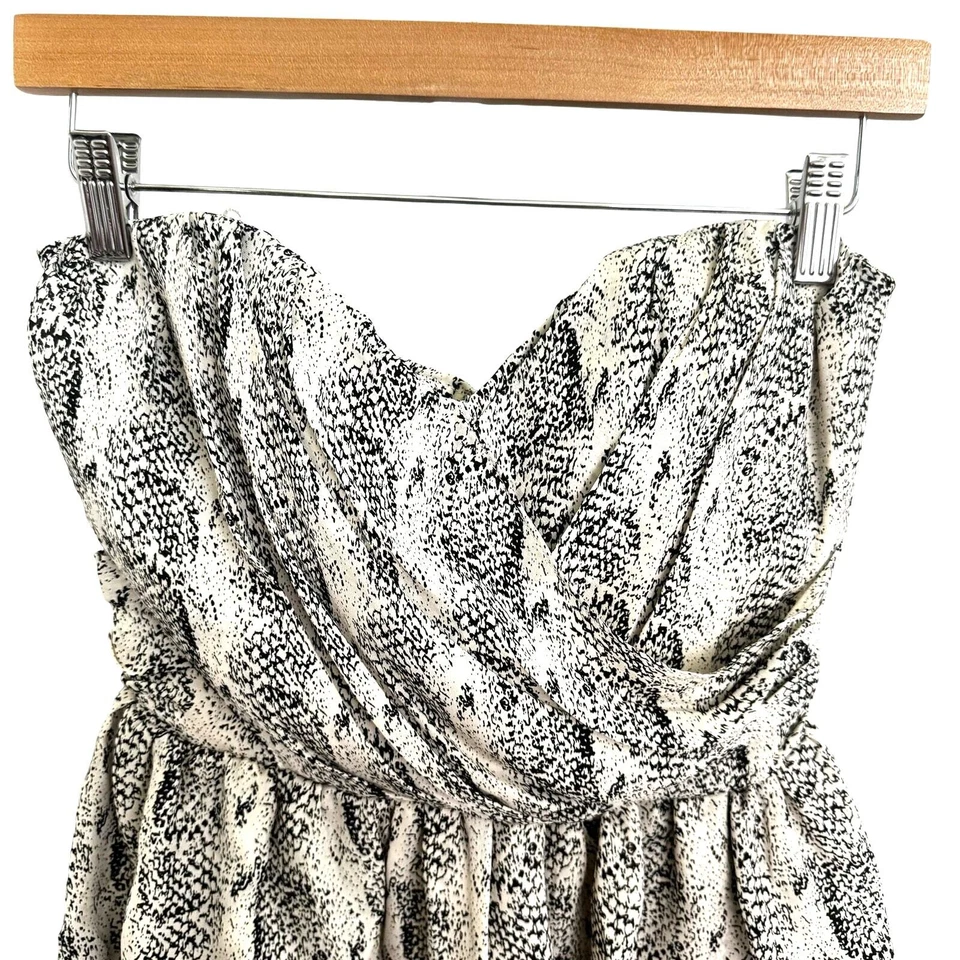 Parker змея животных печати пеплум Sweetheart драпированный без бретелек Топ женщин M новый без ЯРЛЫКОВ - Изображение 2 из 4