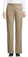Lands  End Women  s Casual Pants Stretch Chino Trouser French Walnut Fit 2 Size 8P