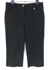 St John Wide Leg Pants Womens 10 Stretch Cropped Capsule Luxury Old Money