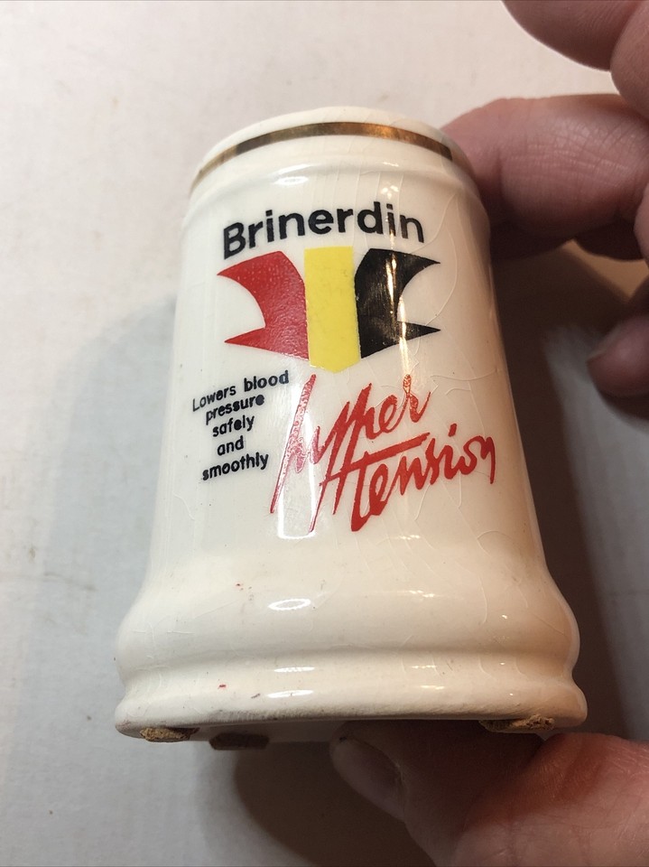 1950’s Pharmaceutical Trade Show Giveaway Brinerdin Ceramic Cup