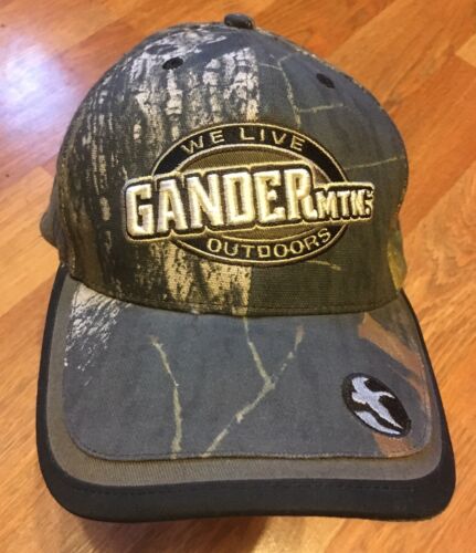 Gander Mountain Camo Hat EUC Adjustable Strapback Cap Camouflage One Size - 第 1/7 張圖片
