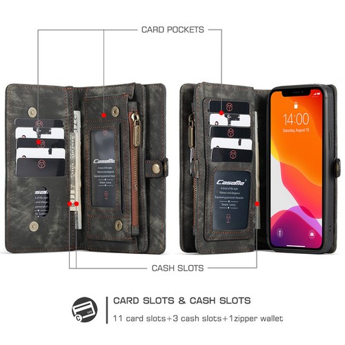 Für iPhone 13 14 15 7 8 Leder Brieftasche Kartenfach SchutzHülle Flip Handy Case - Zdjęcie 4 z 20