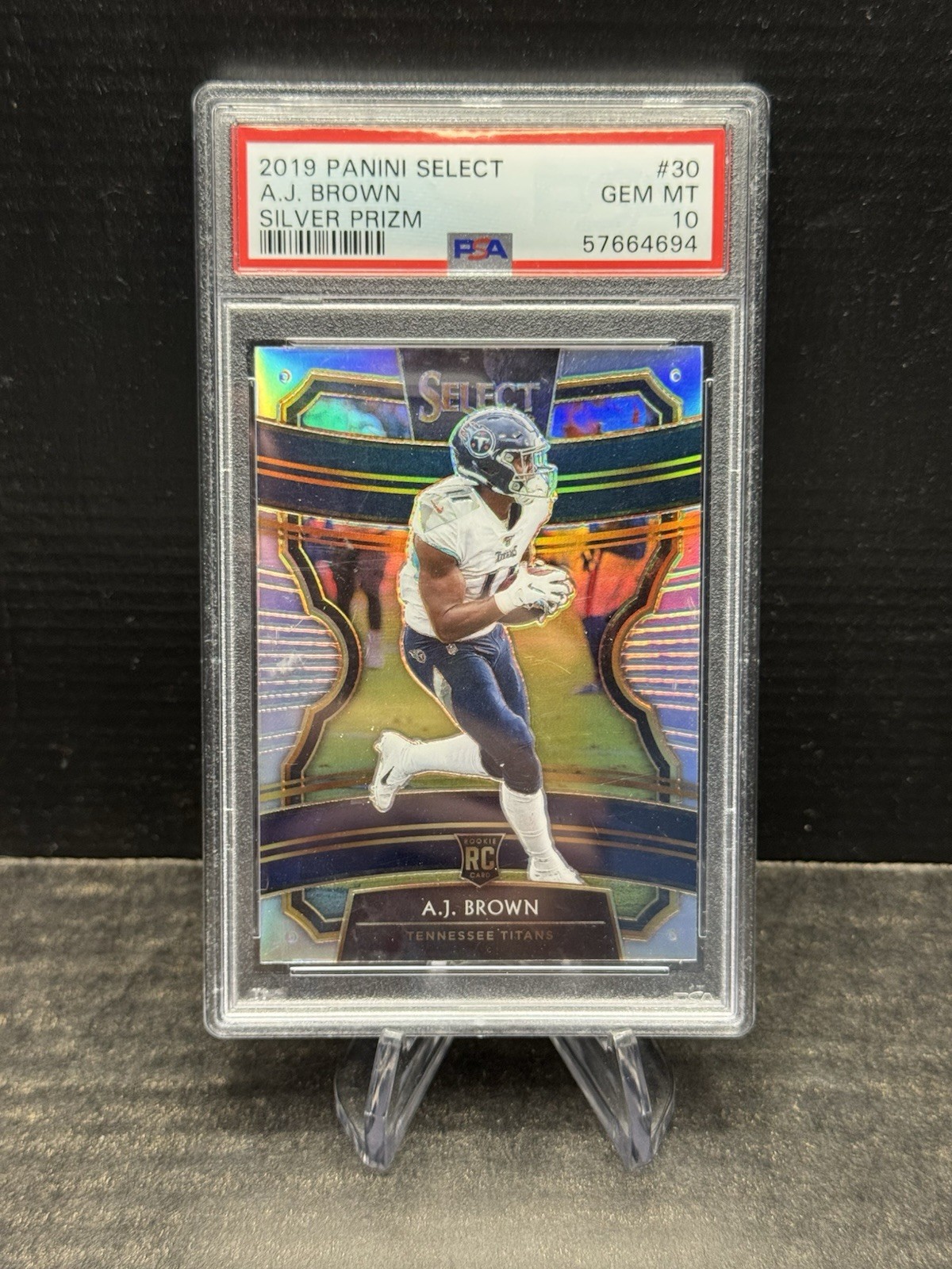 2019 Panini Select Concourse A.J. Brown #30 Silver Prizm (RC) PSA 10 Gem Mint
