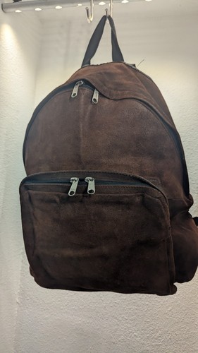 Vintage Eastpak Suede Leather Backpack Made In USA 80s 90s Distressed - Picture 10 of 17