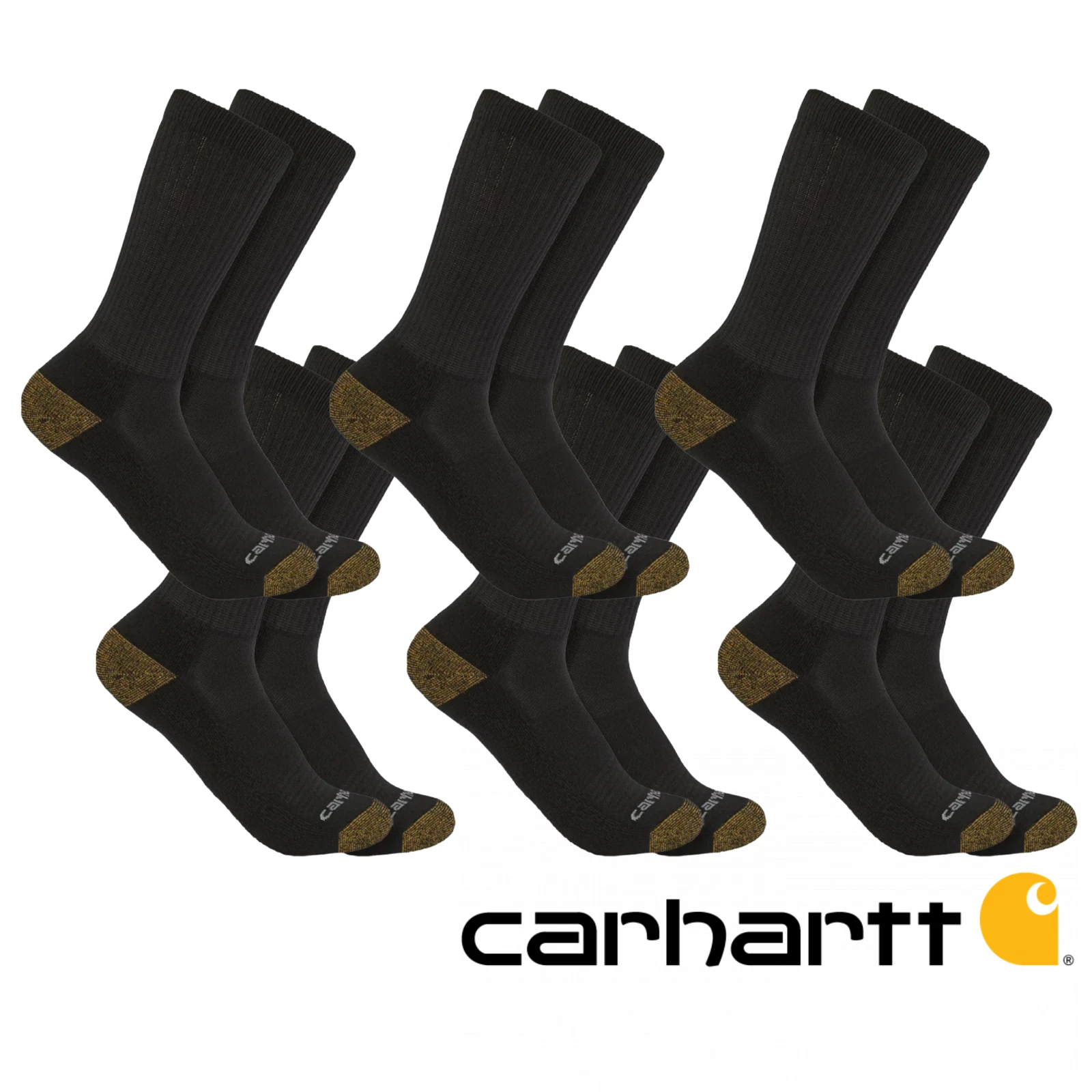NEW Carhartt Midweight Crew Socks 6-Pack