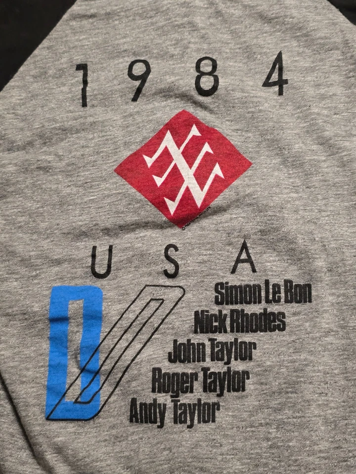 Vintage Women's Duran Duran Concert Shirt 1984 3/4 Sleeve Original - Image 2 of 4