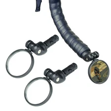 BriskMore 1 Pair Black Drop Bar Rearview Bike Mirror 2" /50CM HD Wide View Co...