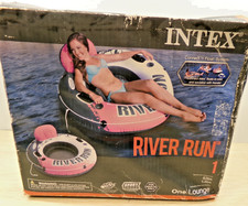 Intex River Run I 53 inch Diameter Inflatable Sport Lounge Water Float