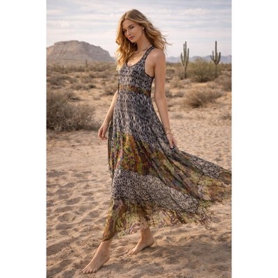 NWOT Meso Boho Sheer Maxi Dress XS Racerback Festival Ethereal | eBay